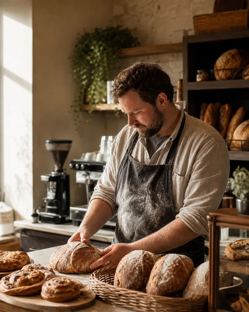 The baker at Flour & Bean